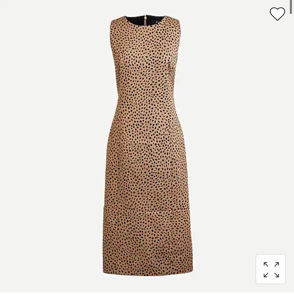 Jcrew Leopard Sheath Dress 4 Bi-Stretch